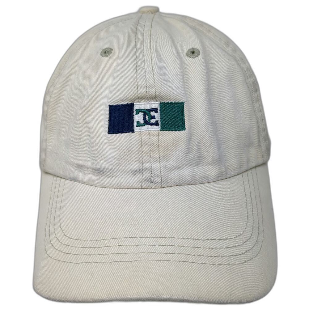 The Shirt Company Baseball Cap Beige Blue Green One Size Leather Strapback Hat